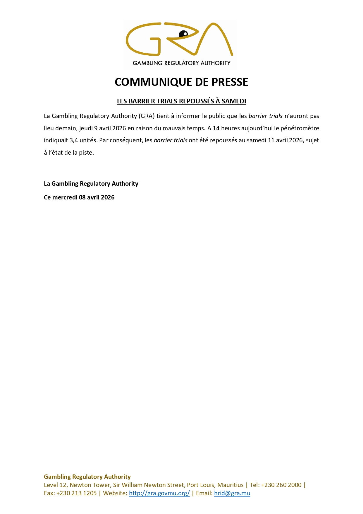 GRA COMMUNIQUE DE PRESSE - LES BARRIER TRIALS REPOUSSÉS À SAMEDI (08.04.2026)_page-0001.jpg