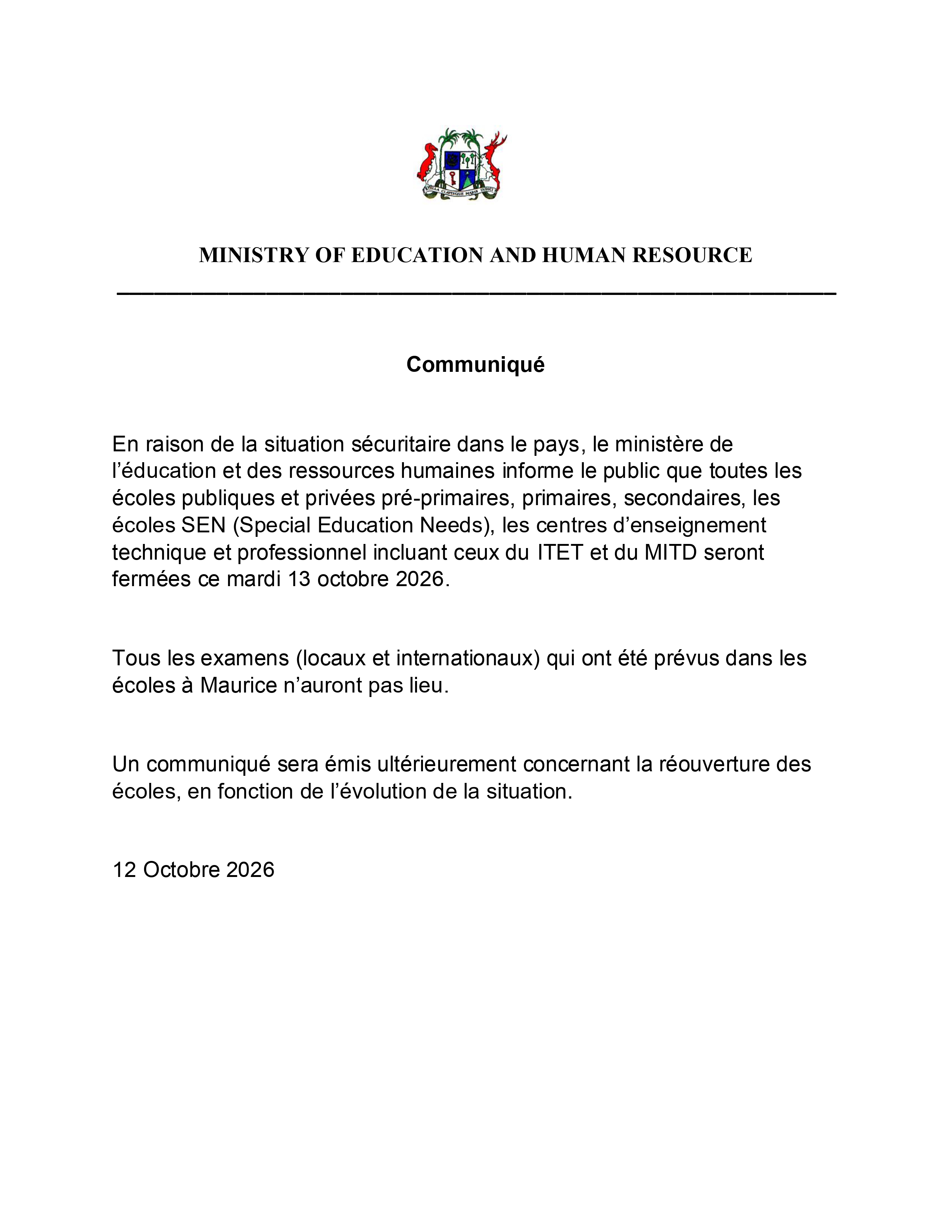 Communique no school 13 October 2026_page-0001 (2)
